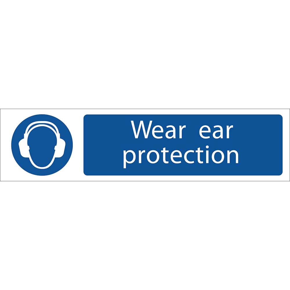 Photo of Draper Wear Ear Protection Sign 200mm 50mm Standard