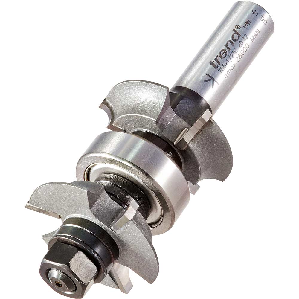 Photo of Trend Three Winged Rounding Over Router Cutter Set 38mm 32mm 1/2