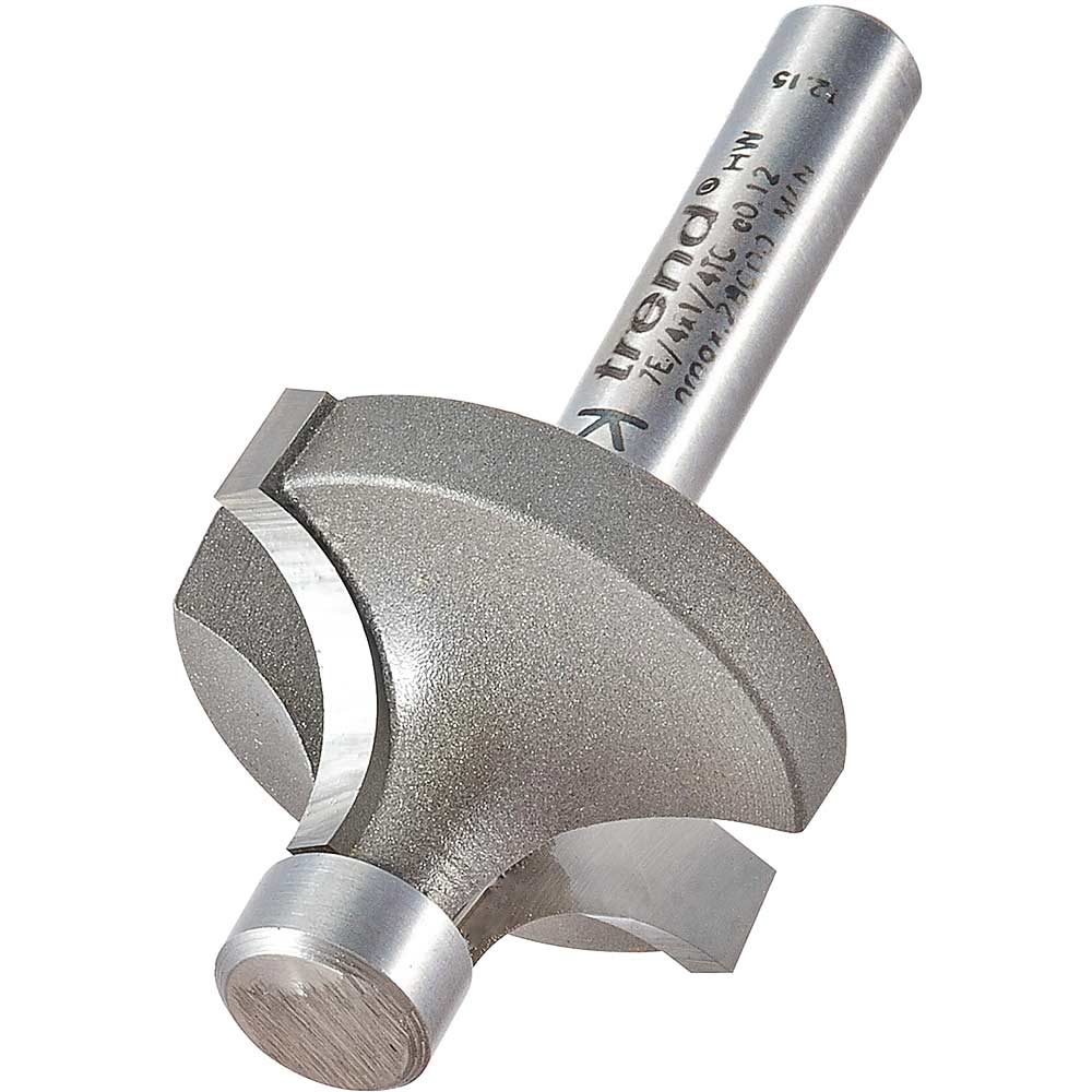 Image of Trend Pin Guided Round Over Router Cutter 29mm 15.8mm 1/4"