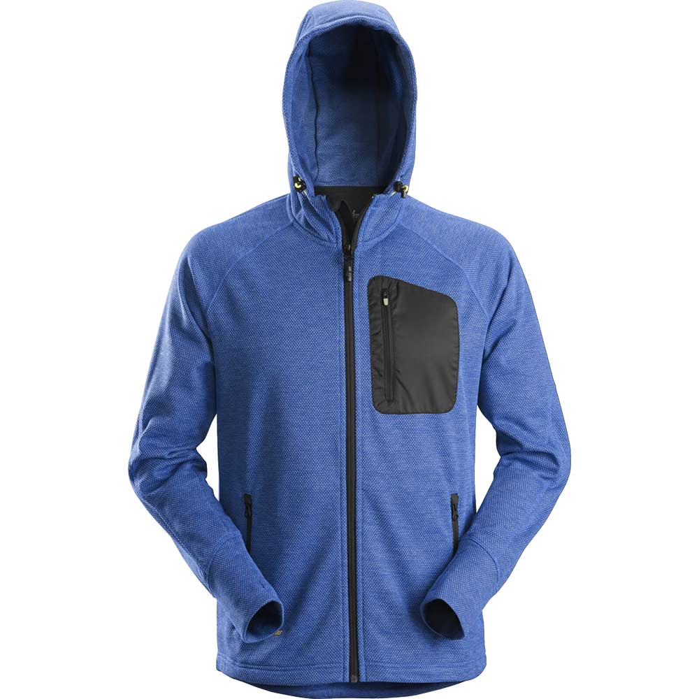 Image of Snickers 8041 Flexi Work Fleece Hoodie True Blue / Black XL