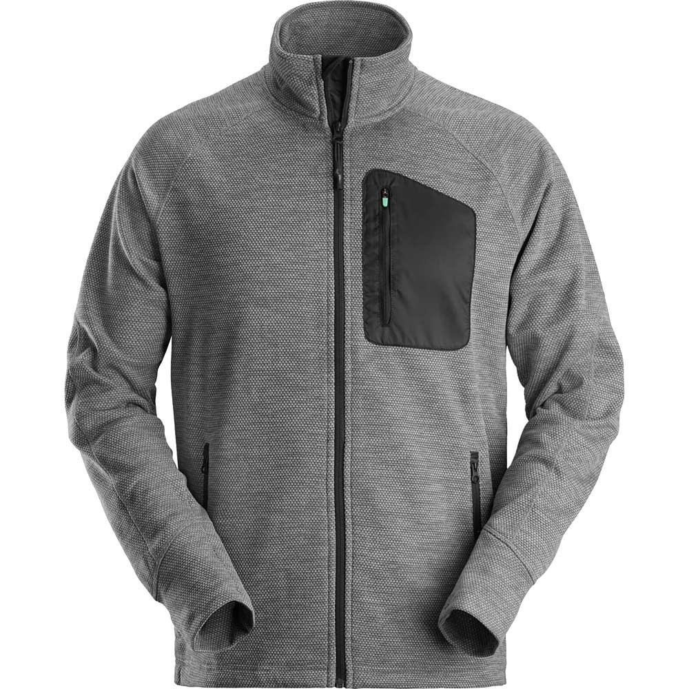 Image of Snickers 8042 Flexi Work Fleece Jacket Grey/ Black 3XL