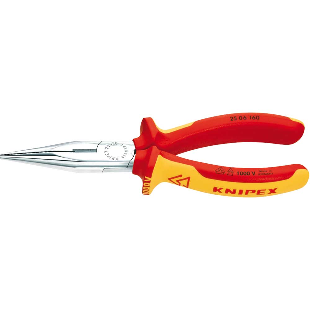 Photo of Knipex Vde Insulated Long Nose Pliers 160mm