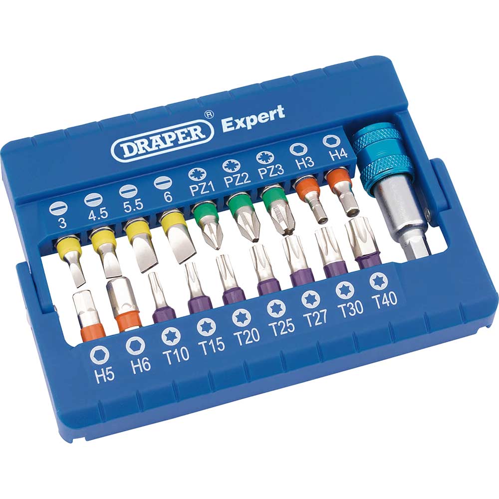 Photo of Draper 19 Piece Coloured Screwdriver Bit Set