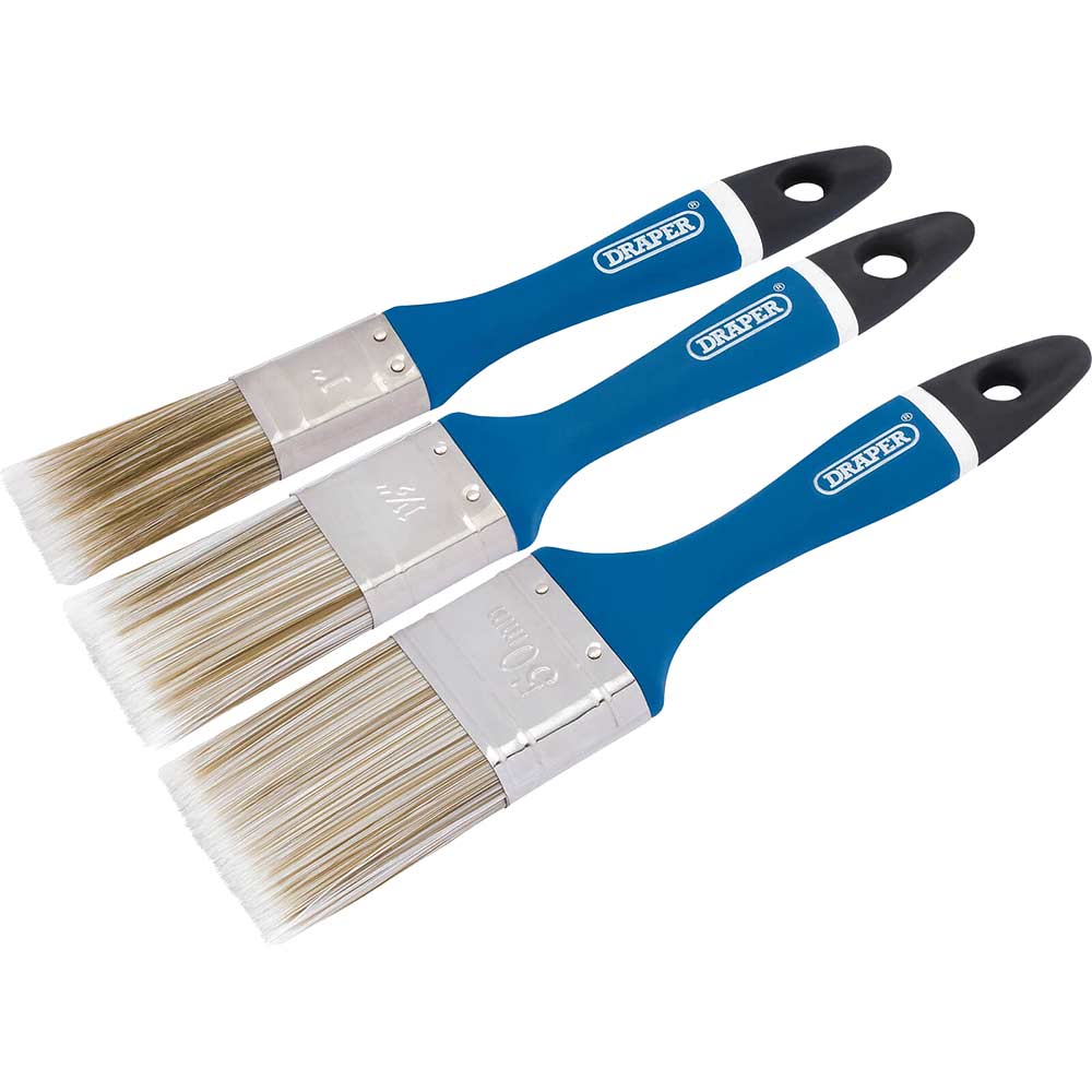 Photo of Draper 3 Piece Synthetic Bristle Paint Brush Set