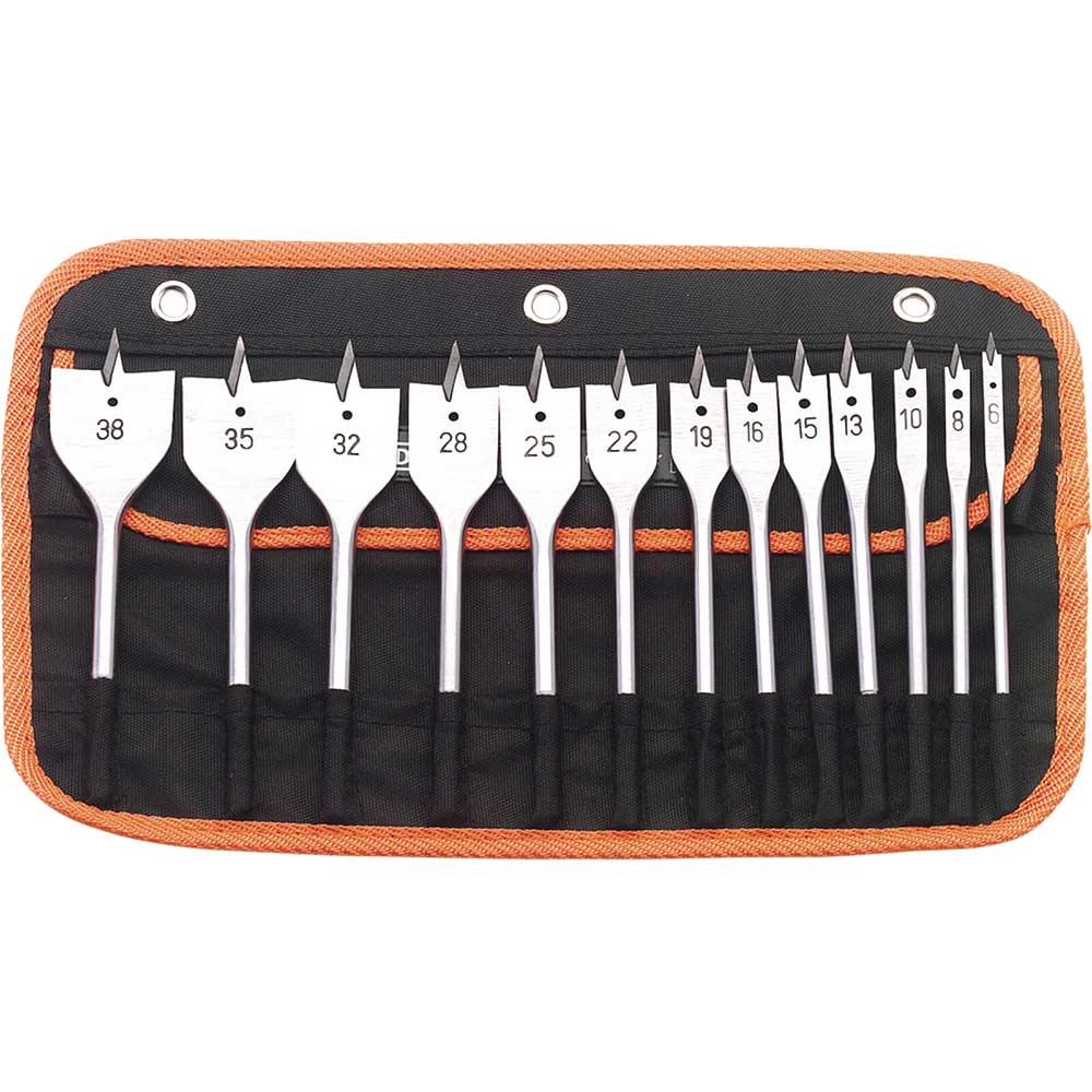 Image of Draper 13 Piece Flat Wood Drill Bit Set