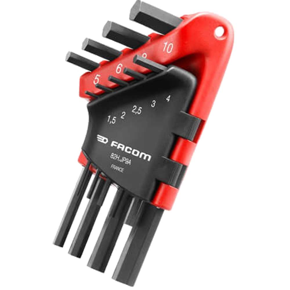 Image of Facom 9 Piece Hexagon Allen Key Set Metric