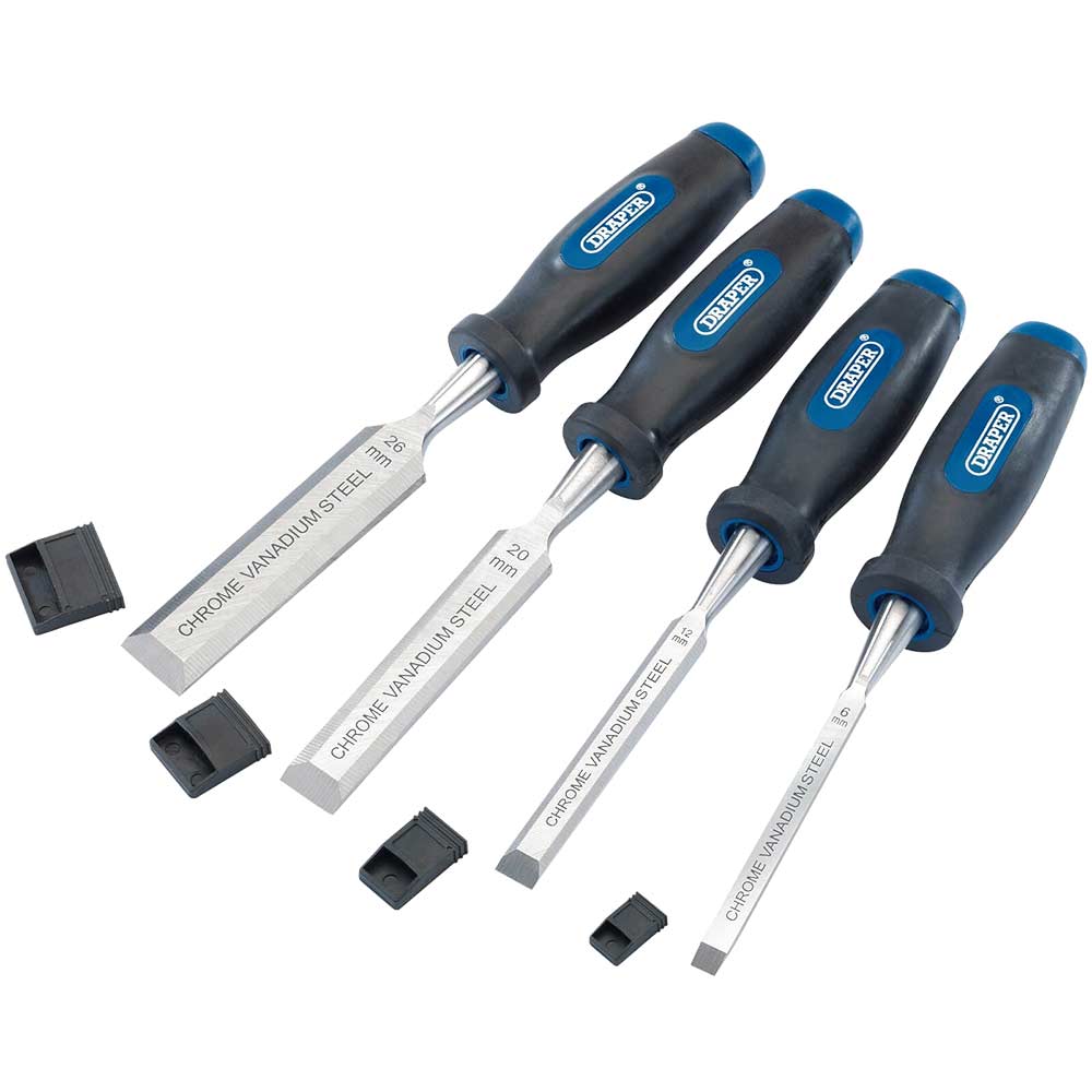 View Draper 4 Piece Bevel Edge Wood Chisel Set View Draper 4 Piece Bevel Edge Wood Chisel Set