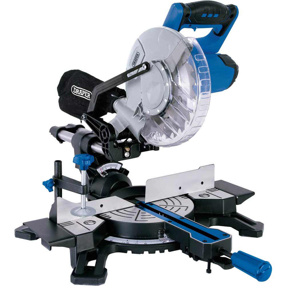 Image of Draper SMS210B Sliding Compound Mitre Saw 210mm 240v