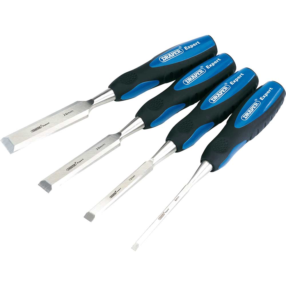 Photo of Draper Expert 4 Piece Bevel Edge Wood Chisel Set