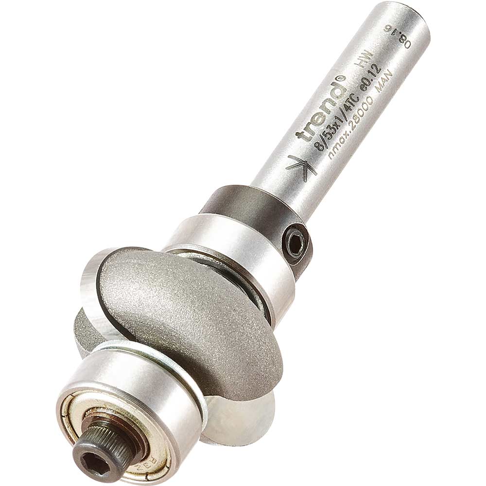 Photo of Trend Bearing Guided Sunk Bead Router Cutter 22.7mm 10mm 1/4