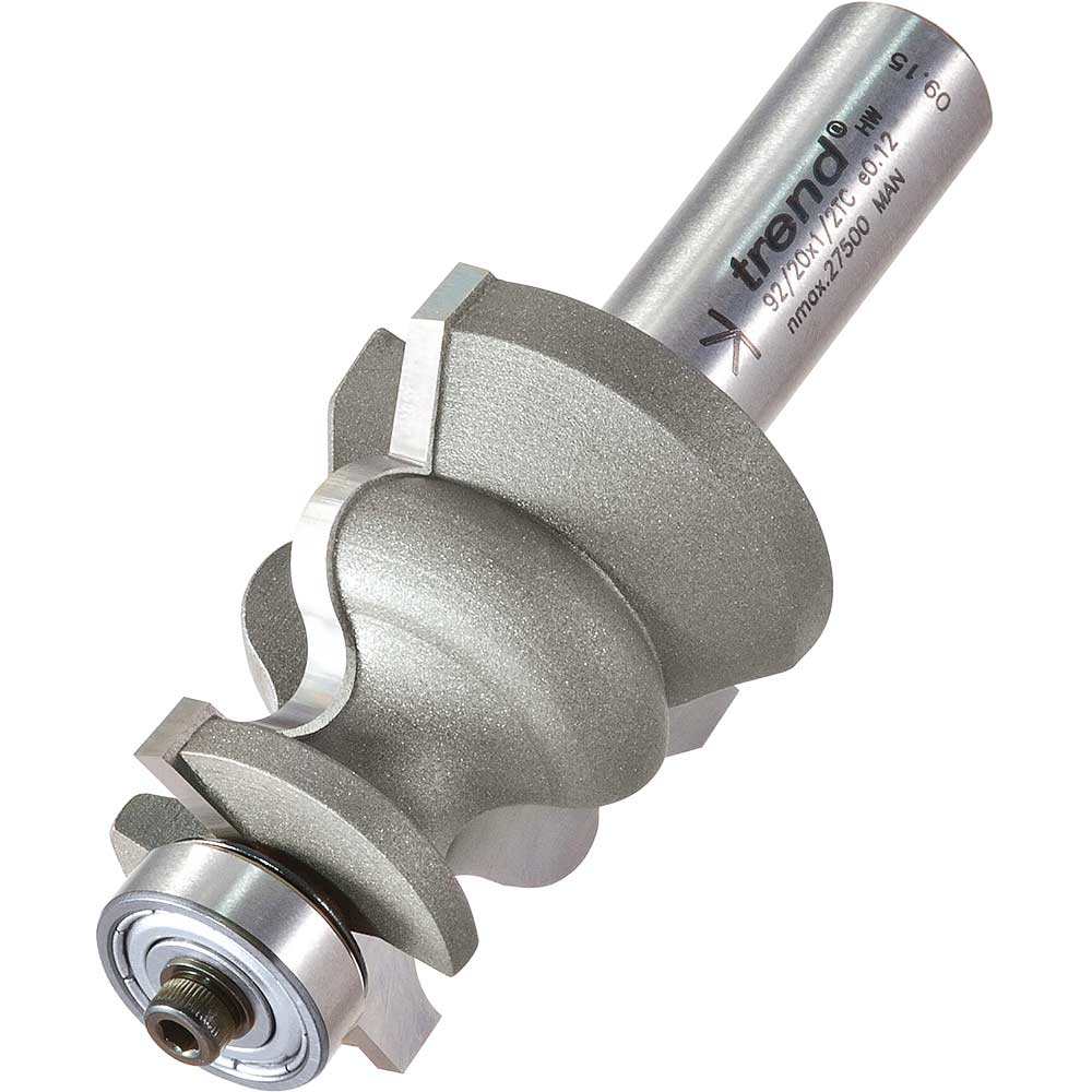 Photo of Trend Bearing Guided Decorative Bead Router Cutter 35mm 38mm 1/2