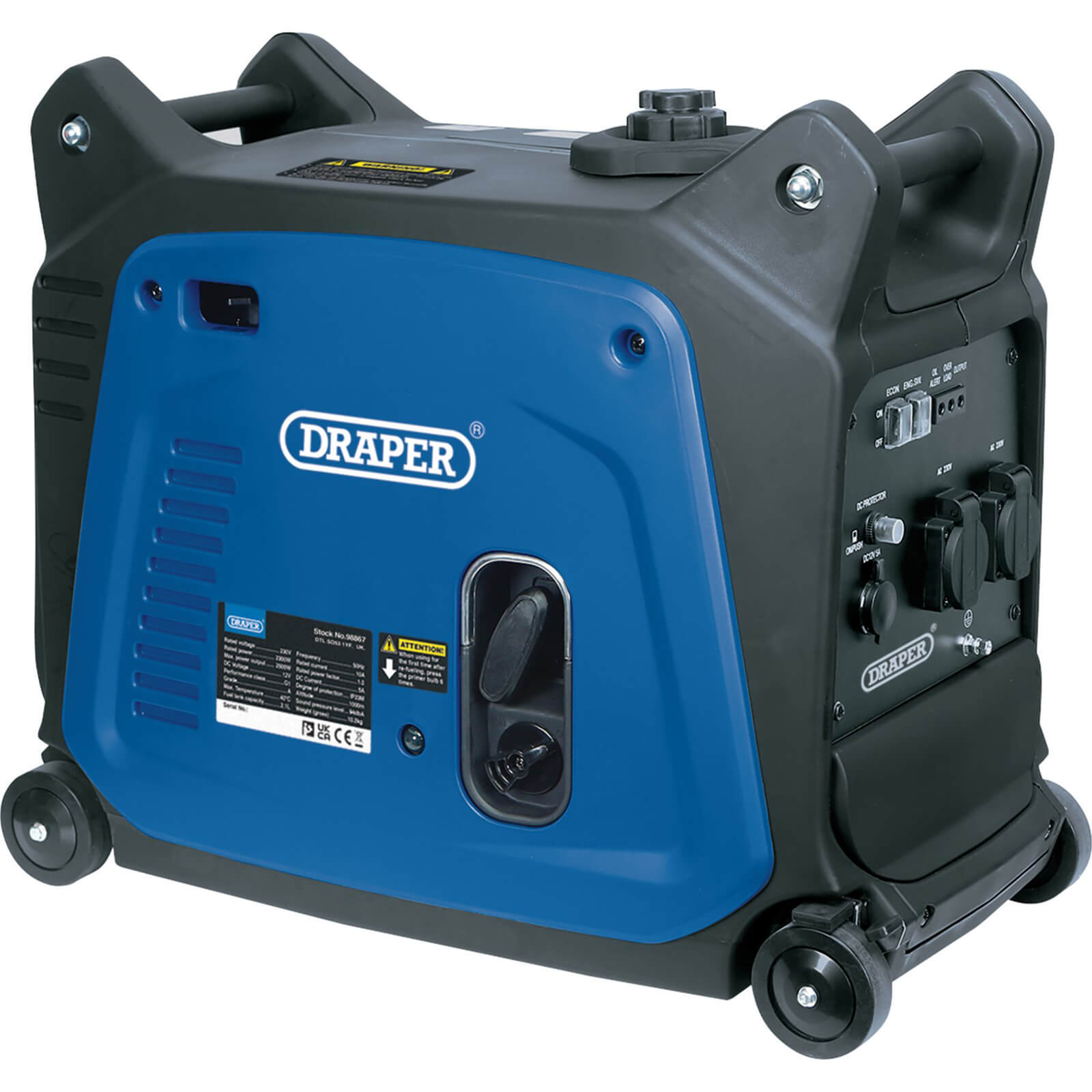 Image of Draper 95197 Petrol Inverter Generator 2300W