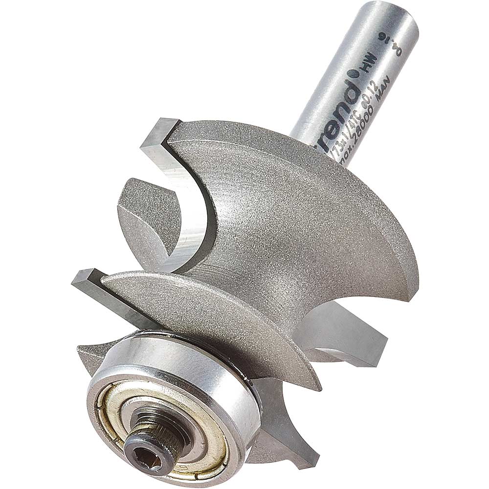 Image of Trend Corner Bead Bearing Guided Router Cutter 31.9mm 28.6mm 1/4"