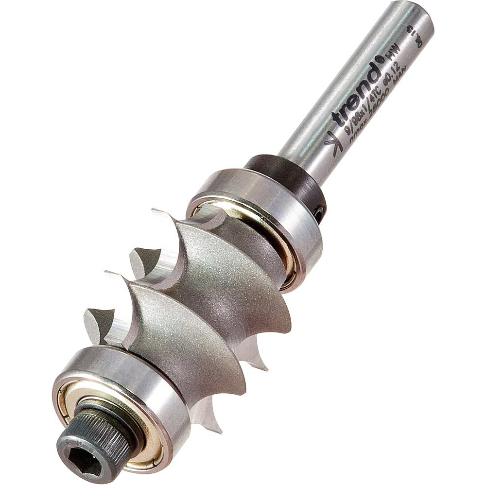 Image of Trend Double Bearing Guided Sunk Bead Router Cutter 25mm 22mm 1/4"