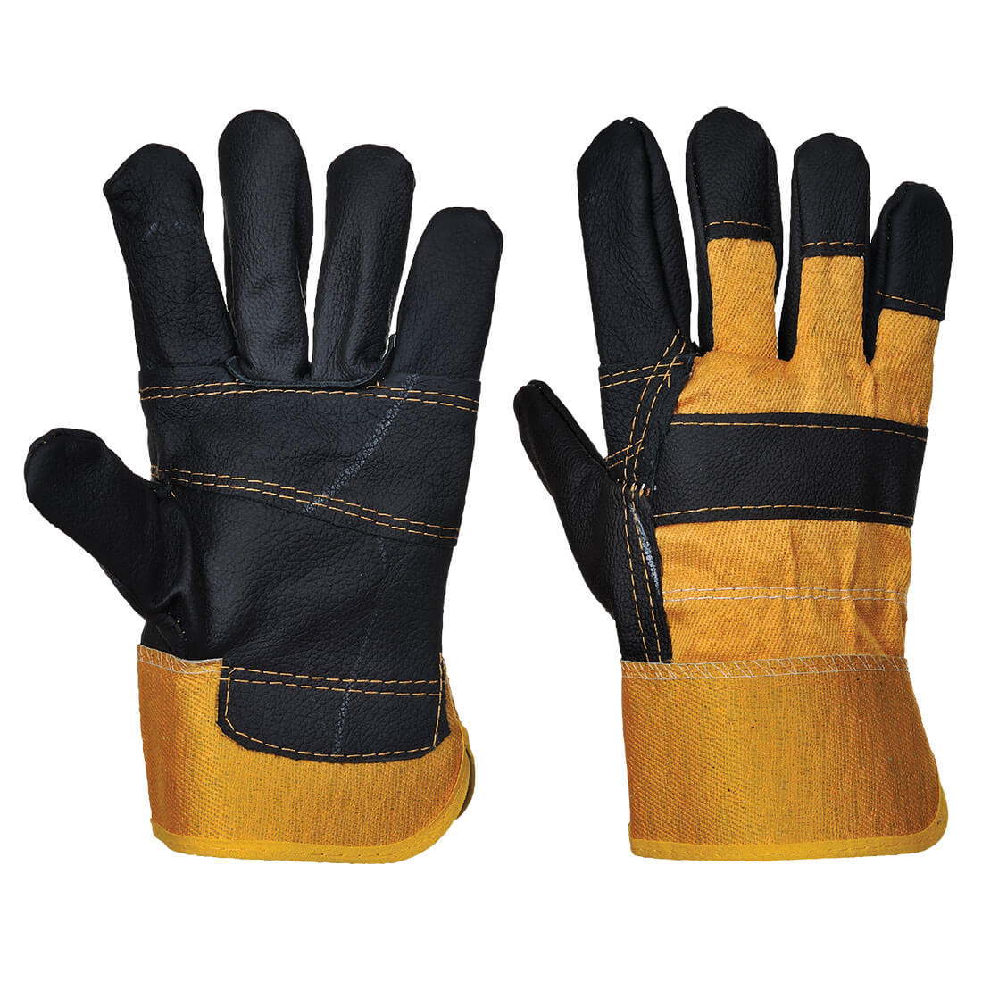Portwest Heavy Duty Furniture Hide Rigger Gloves Yellow XL