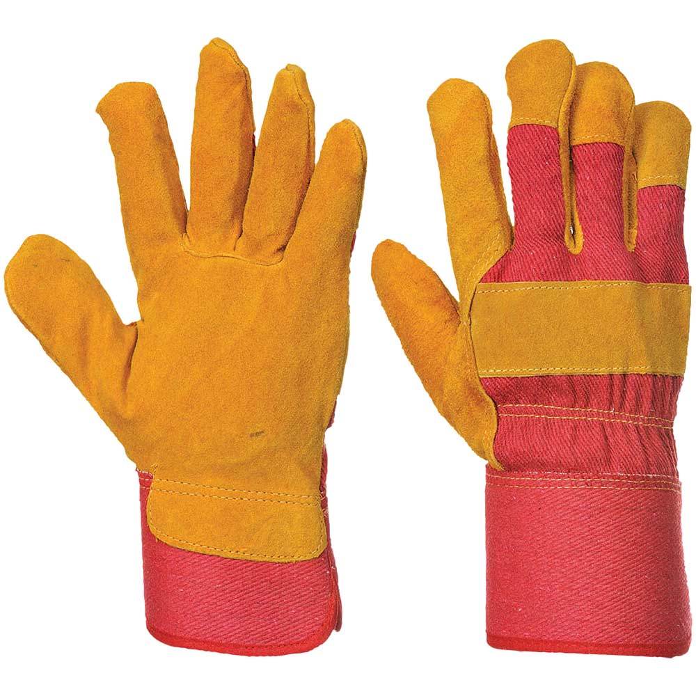 Photo of Portwest Fleece Lined Rigger Gloves Red Xl