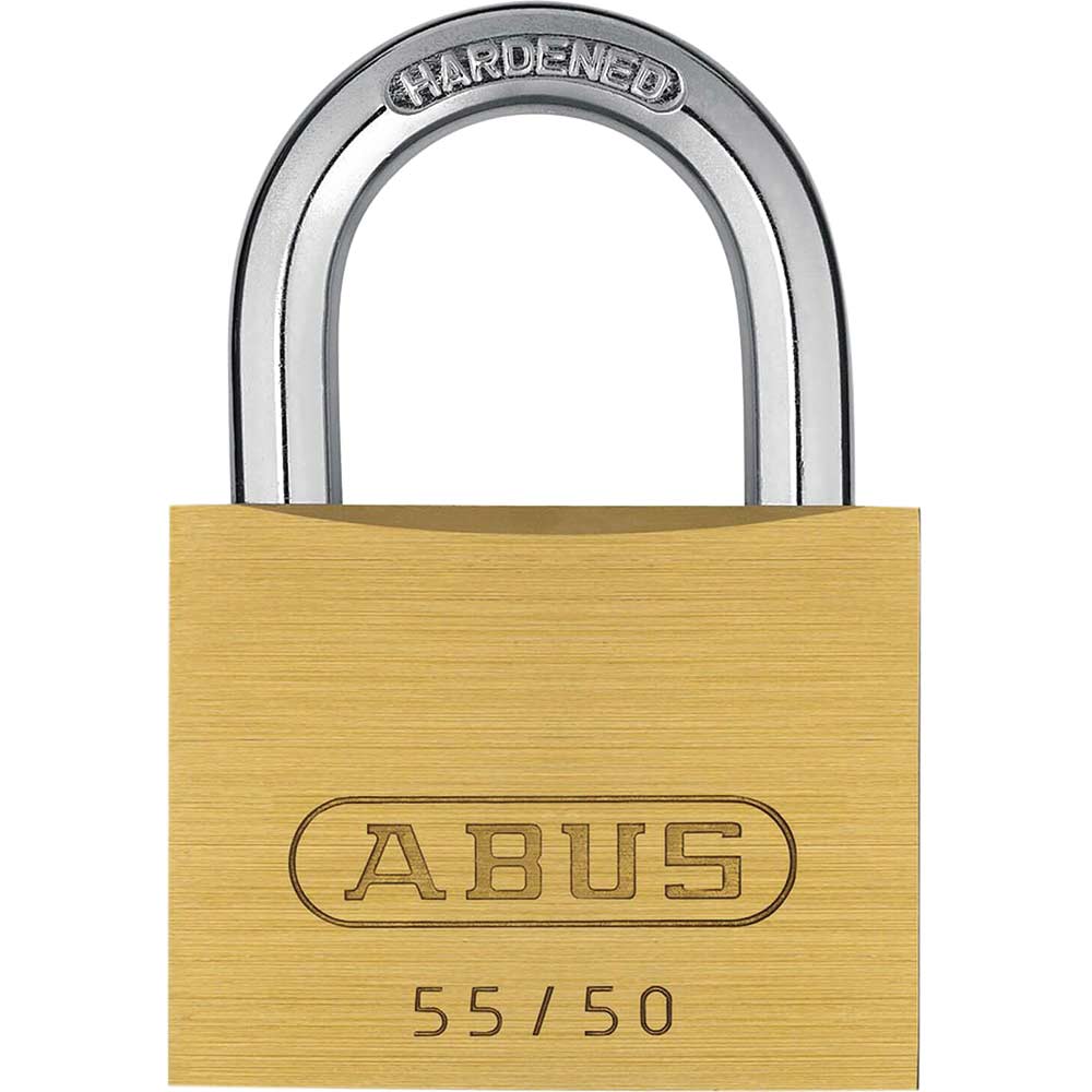 Photo of Abus 55 Series Basic Brass Padlock 50mm Standard