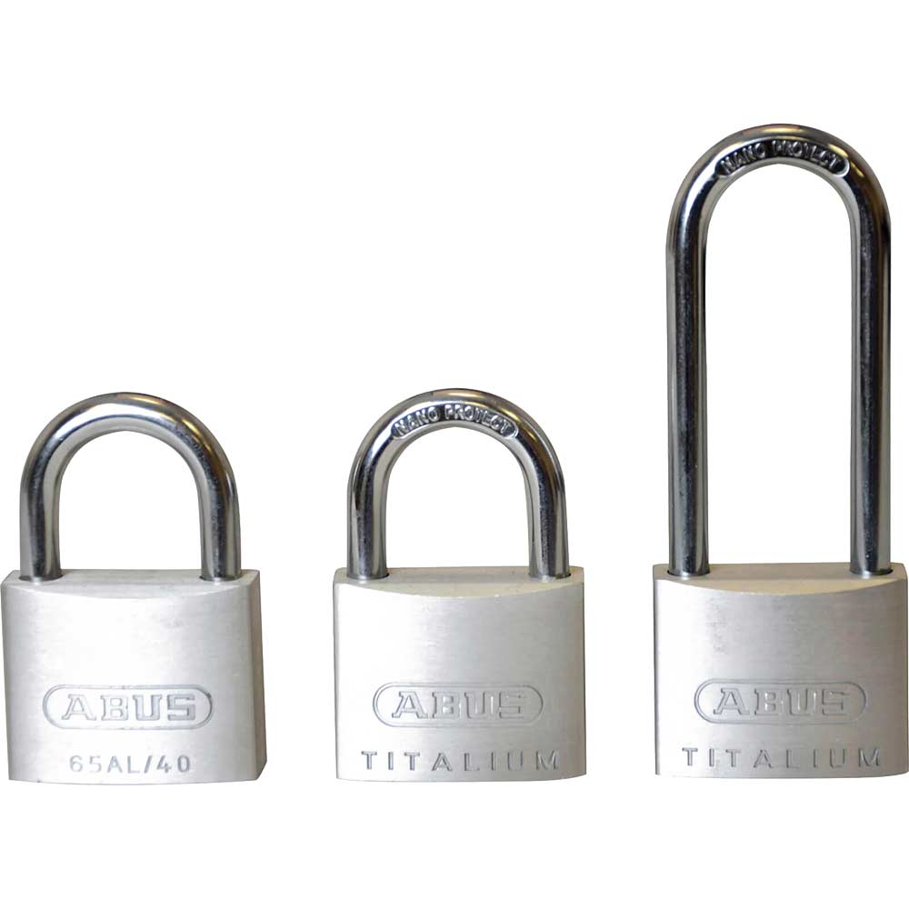 Image of Abus 64TI Series Titalium Padlock Pack of 3 Keyed Alike 40mm Mixed