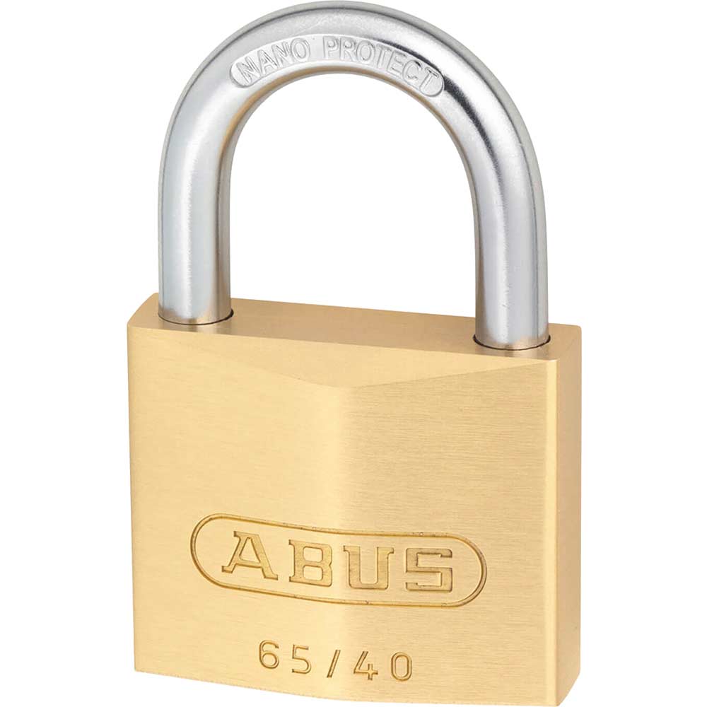 Image of Abus 65 Series Compact Brass Padlock 40mm Standard