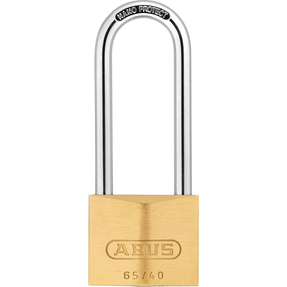 Image of Abus 65 Series Compact Brass Padlock 40mm Extra Long