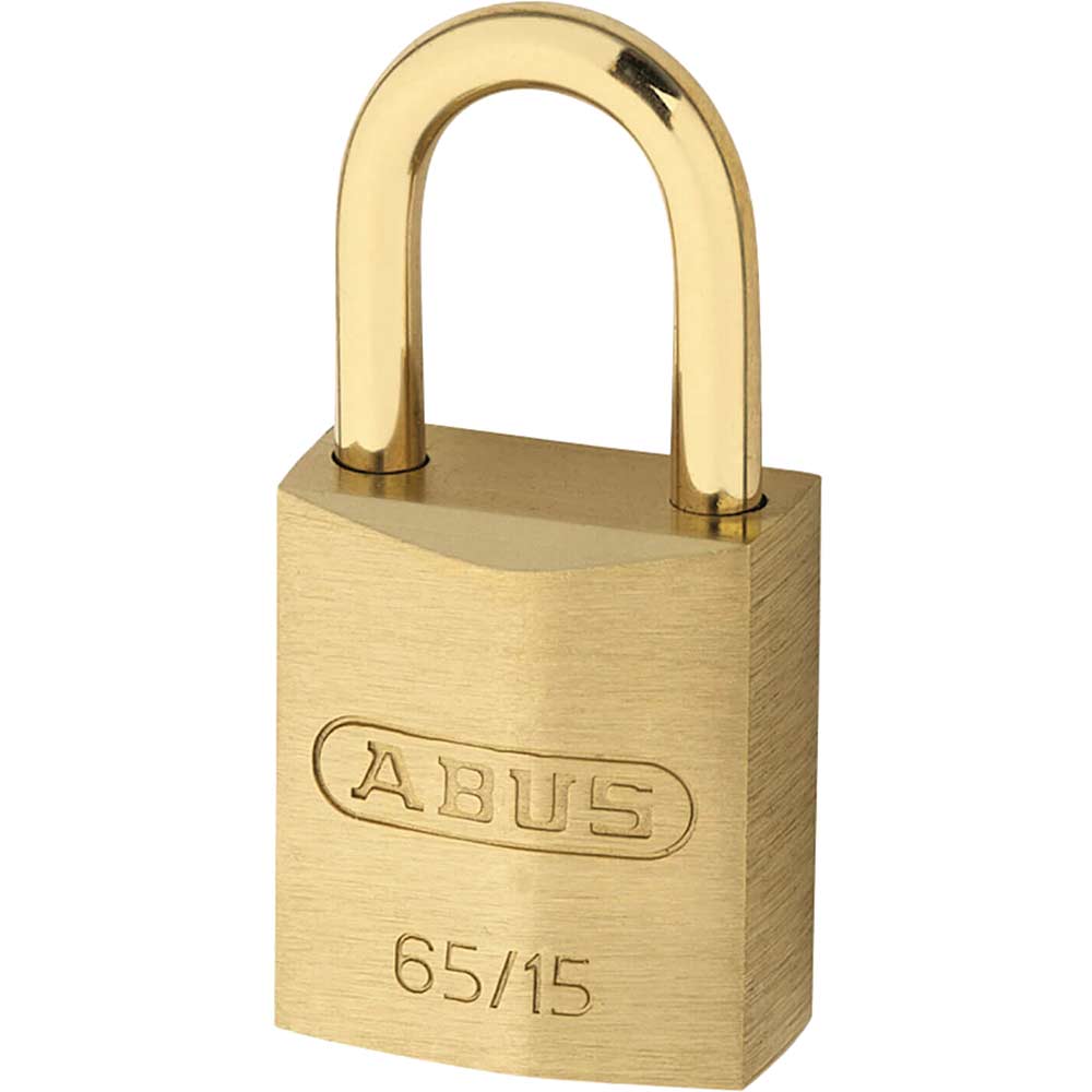 Photo of Abus 65 Series Brass Padlock With Brass Shackle 15mm Standard