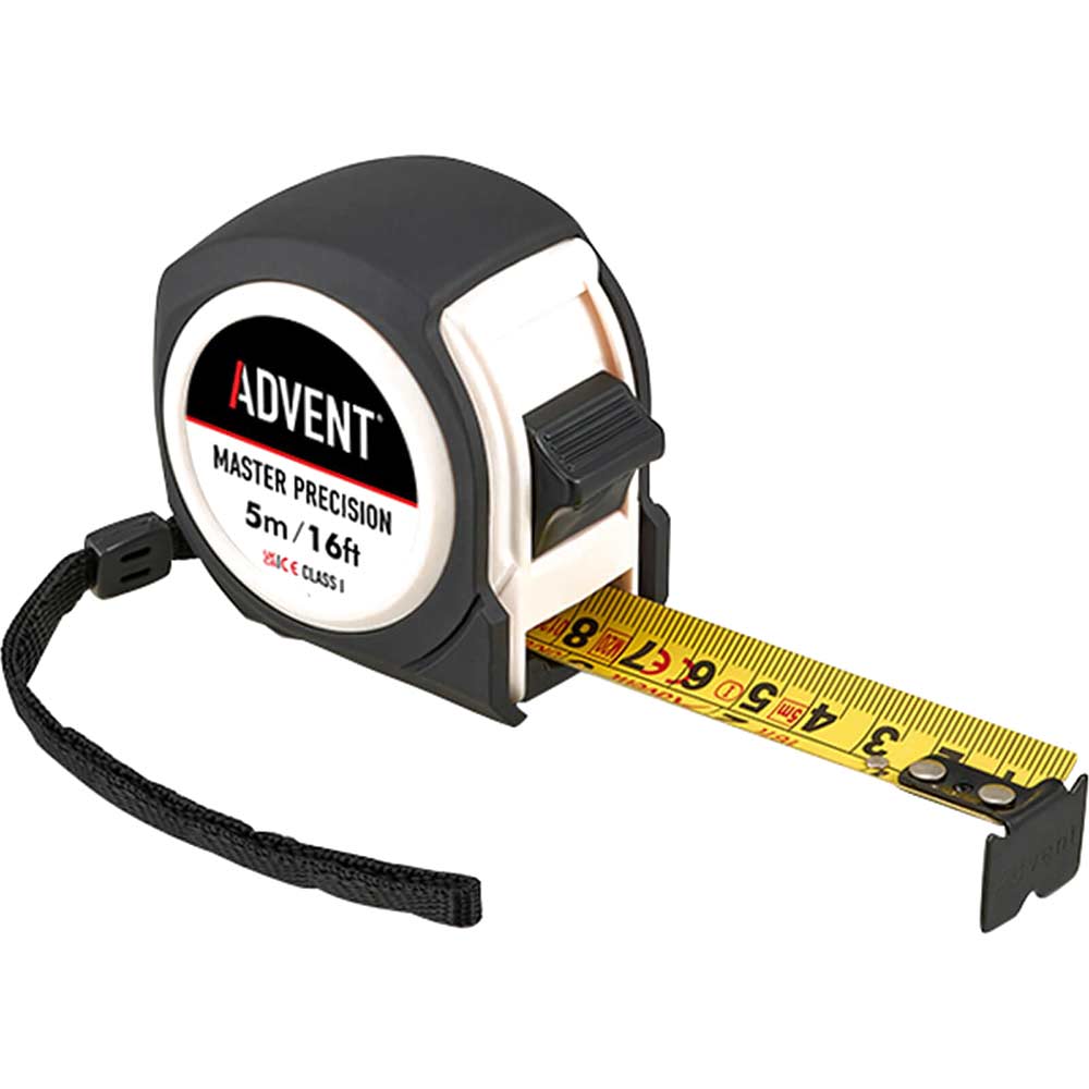 Photo of Advent Master Precision Class 1 Tape Measure Imperial & Metric 16ft / 5m 25mm