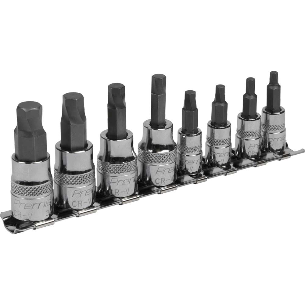 Sealey 8 Piece 1/4" and 3/8" Drive Lock On Hexagon Socket Bit Set Imperial Price Comparisons | Compare The Build