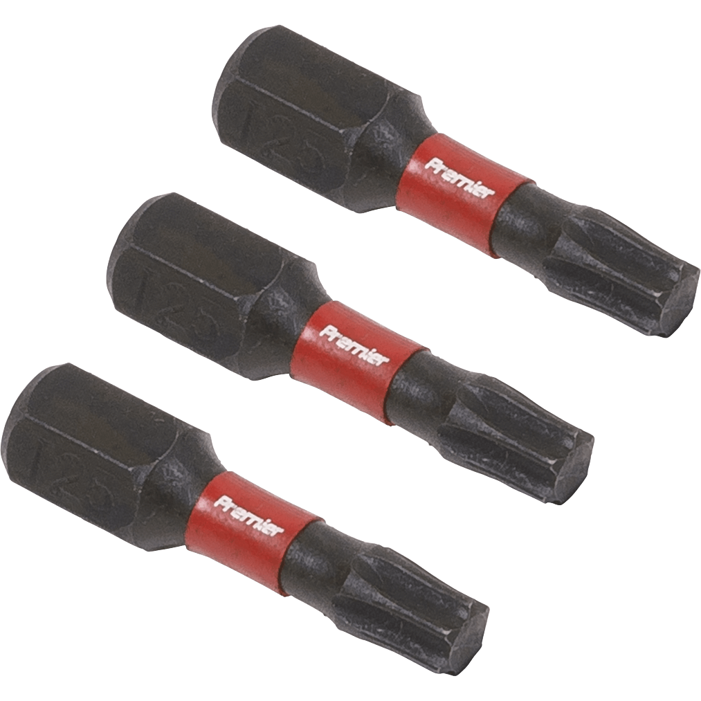 Sealey Impact Power Tool Torx Screwdriver Bits T25 25mm Pack of 3