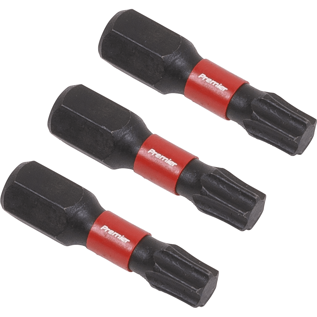 Sealey Impact Power Tool Torx Screwdriver Bits T27 25mm Pack of 3