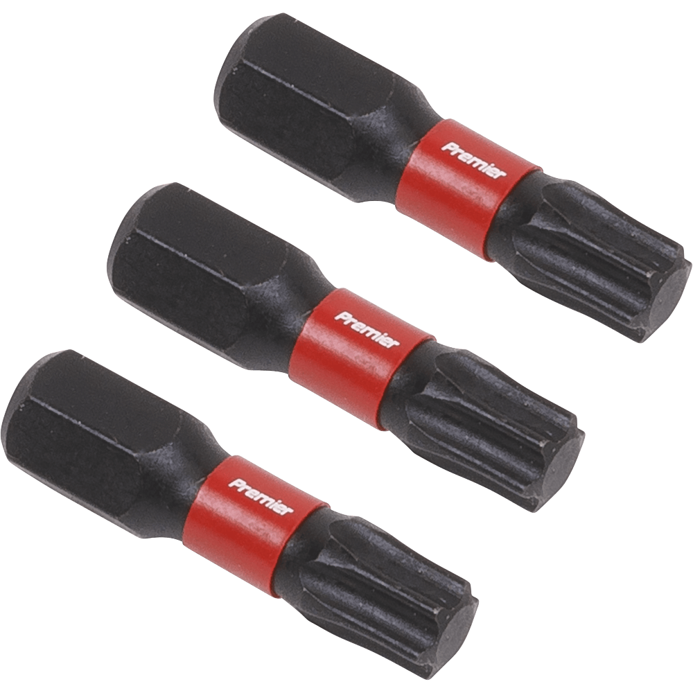Sealey Impact Power Tool Torx Screwdriver Bits T30 25mm Pack of 3