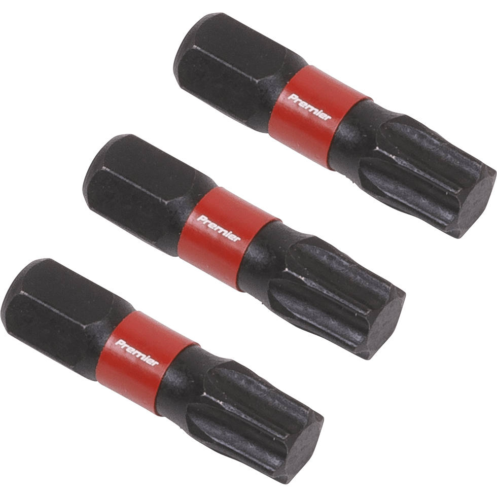 Sealey Impact Power Tool Torx Screwdriver Bits T40 25mm Pack of 3