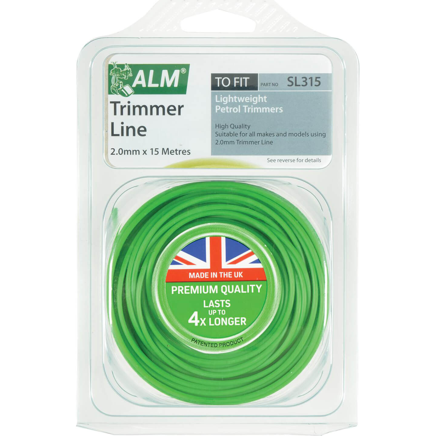ALM Sl315 Light Duty Petrol Grass Trimmer Line 2mm 15m
