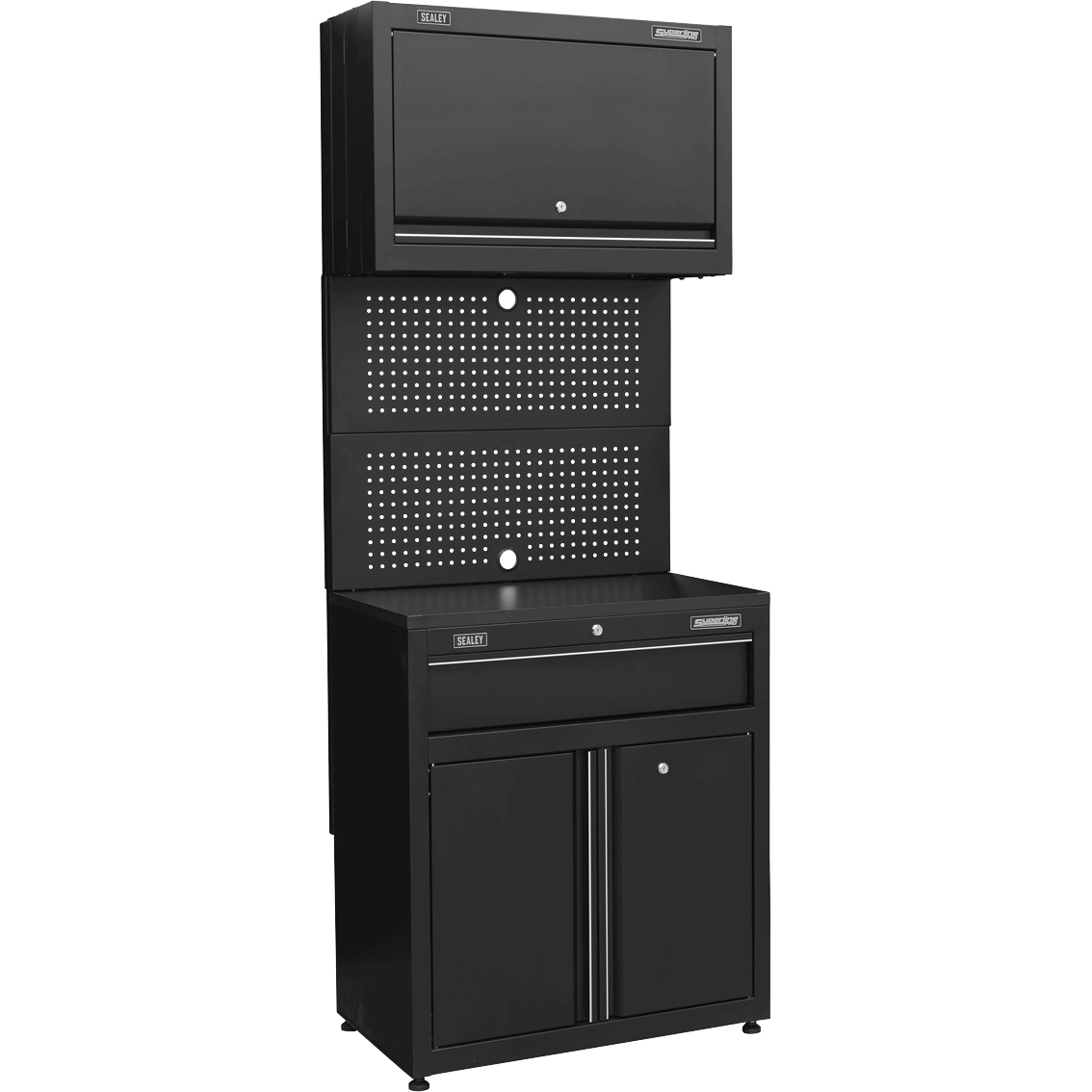 Sealey Superline Pro MSS Cabinet Pegboard Workstation Black