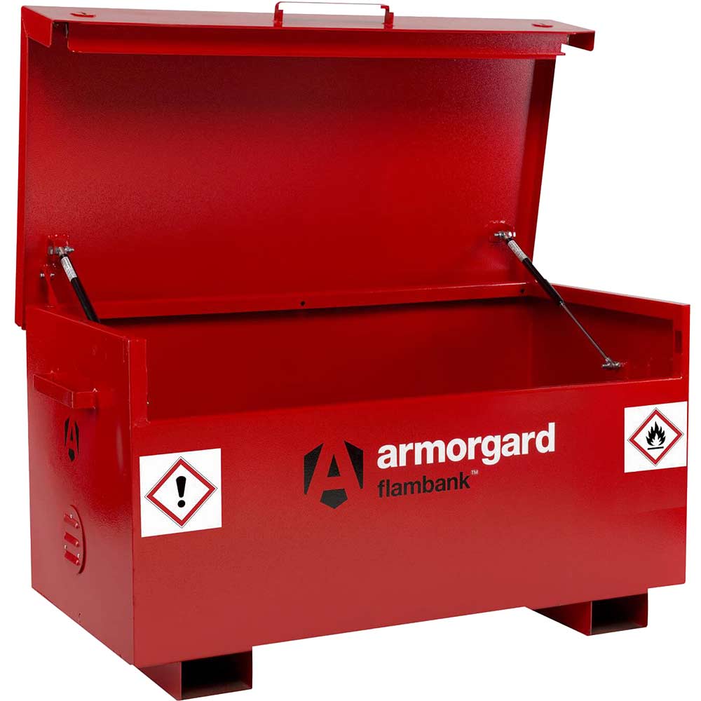 Photo of Armorgard Flambank Chemical And Flammables Secure Site Storage Box 1275mm 665mm 660mm