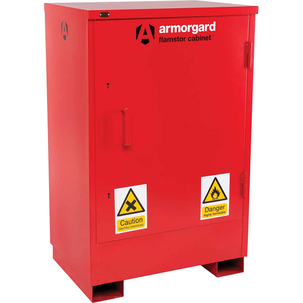 Image of Armorgard Flamstor Chemical and Flammables Hazardous Cabinet 800mm 585mm 1250mm