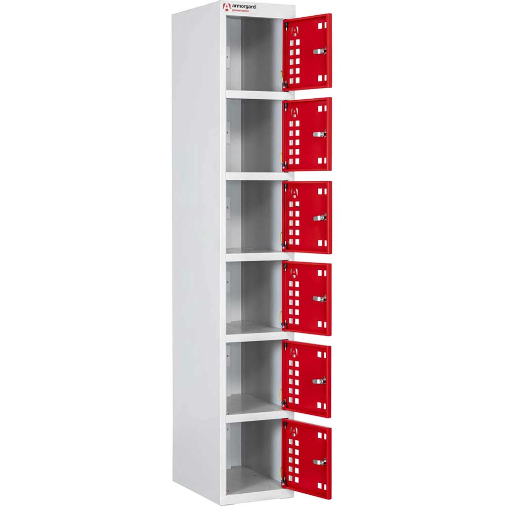 Photo of Armorgard Powerstation 6 Door Secure Charging Locker 300mm 450mm 1800mm
