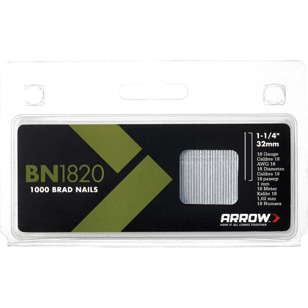 Photo of Arrow 18 Gauge Brad Nails 20mm Pack Of 1000