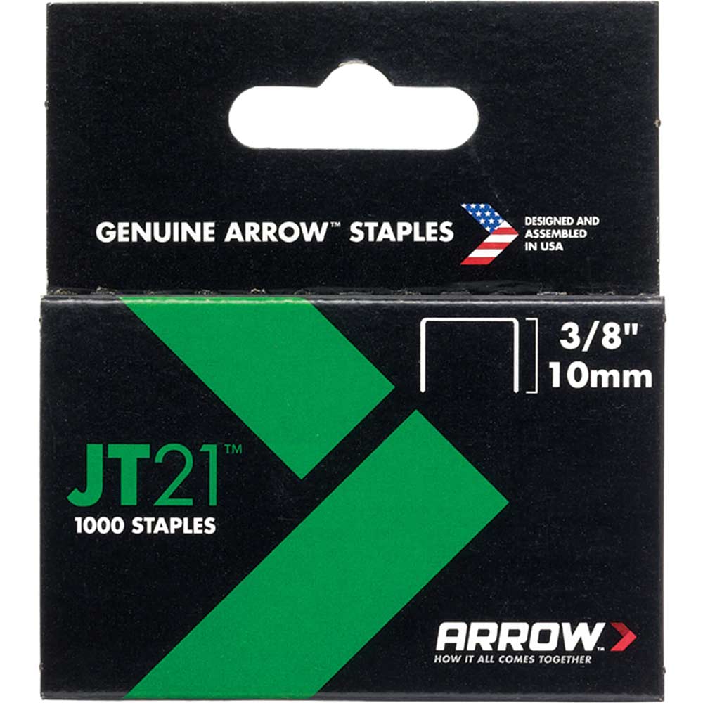 Image of Arrow Staples for JT21 / T27 Staple Guns 10mm Pack of 1000