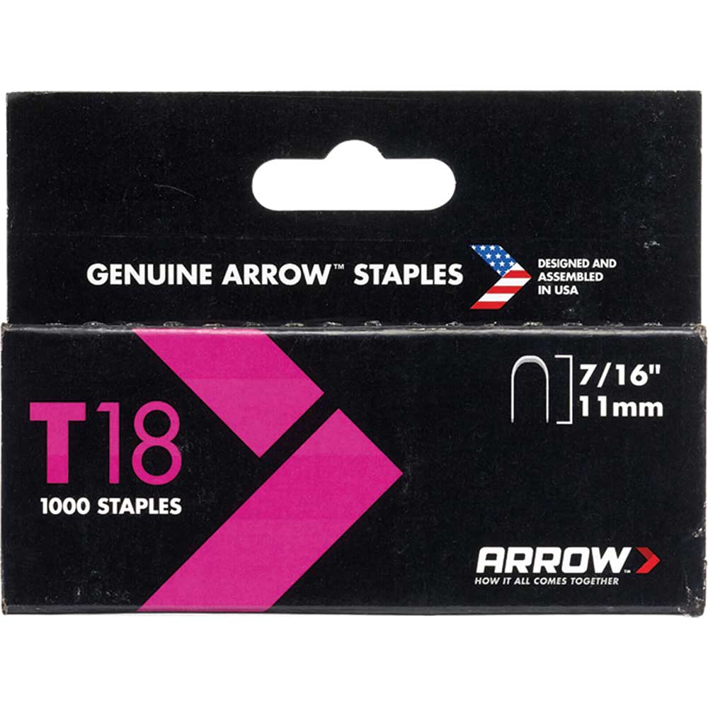 Image of Arrow T18 Wiring Staples 11mm Pack of 1000