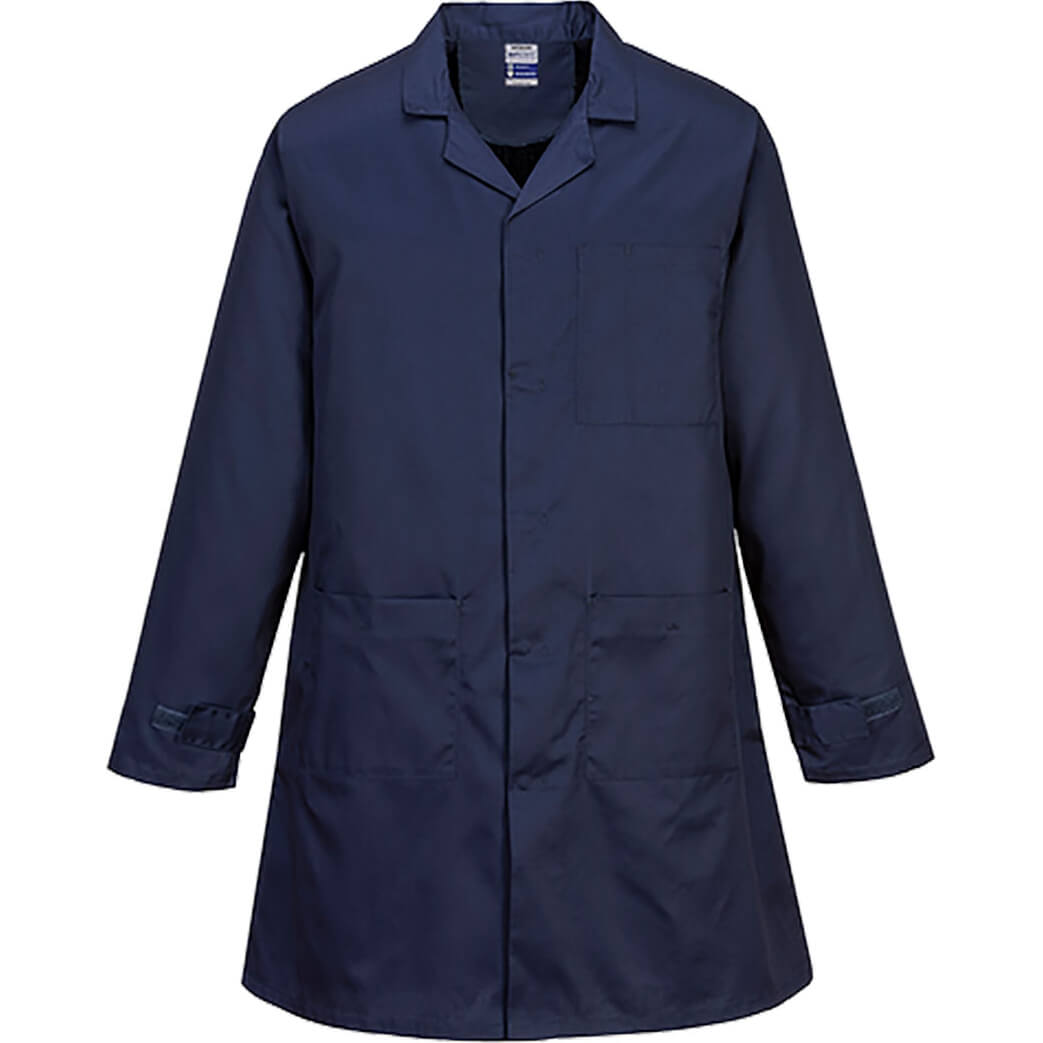 Image of Portwest Anti Static ESD Coat Navy XL