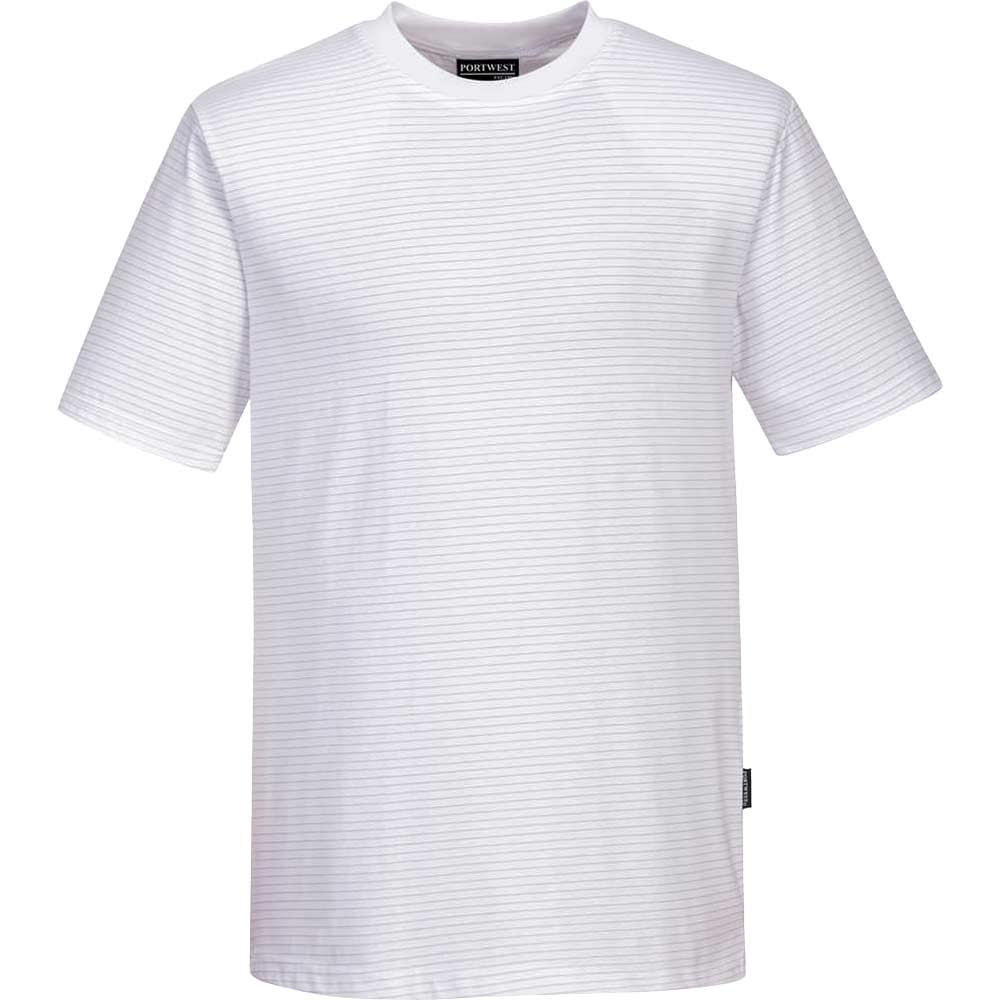 Photo of Portwest Mens Anti Static Esd T Shirt White 2xl