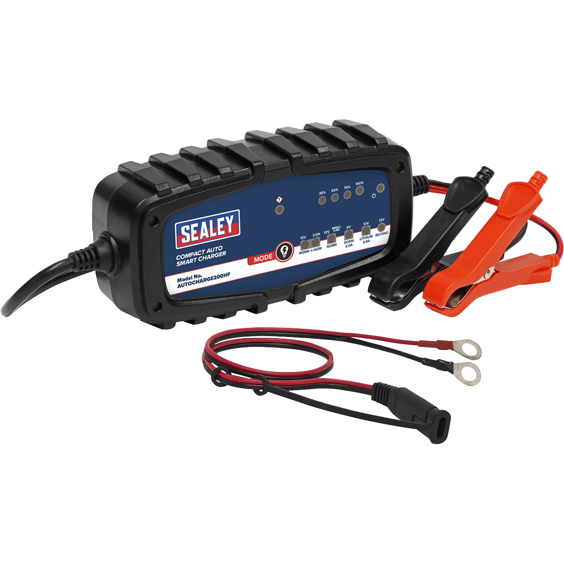 Sealey 200HF Compact Auto Smart 2amp Battery Charger 6v or 12v