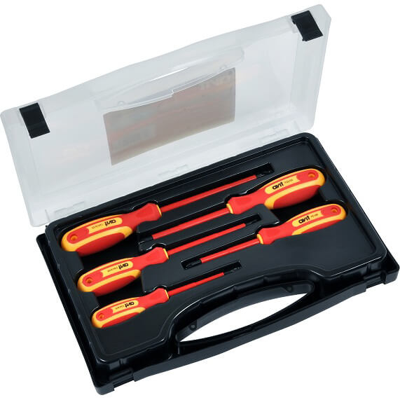 Photo of Avit 5 Piece Insulated Pozi And Slotted Screwdriver Set