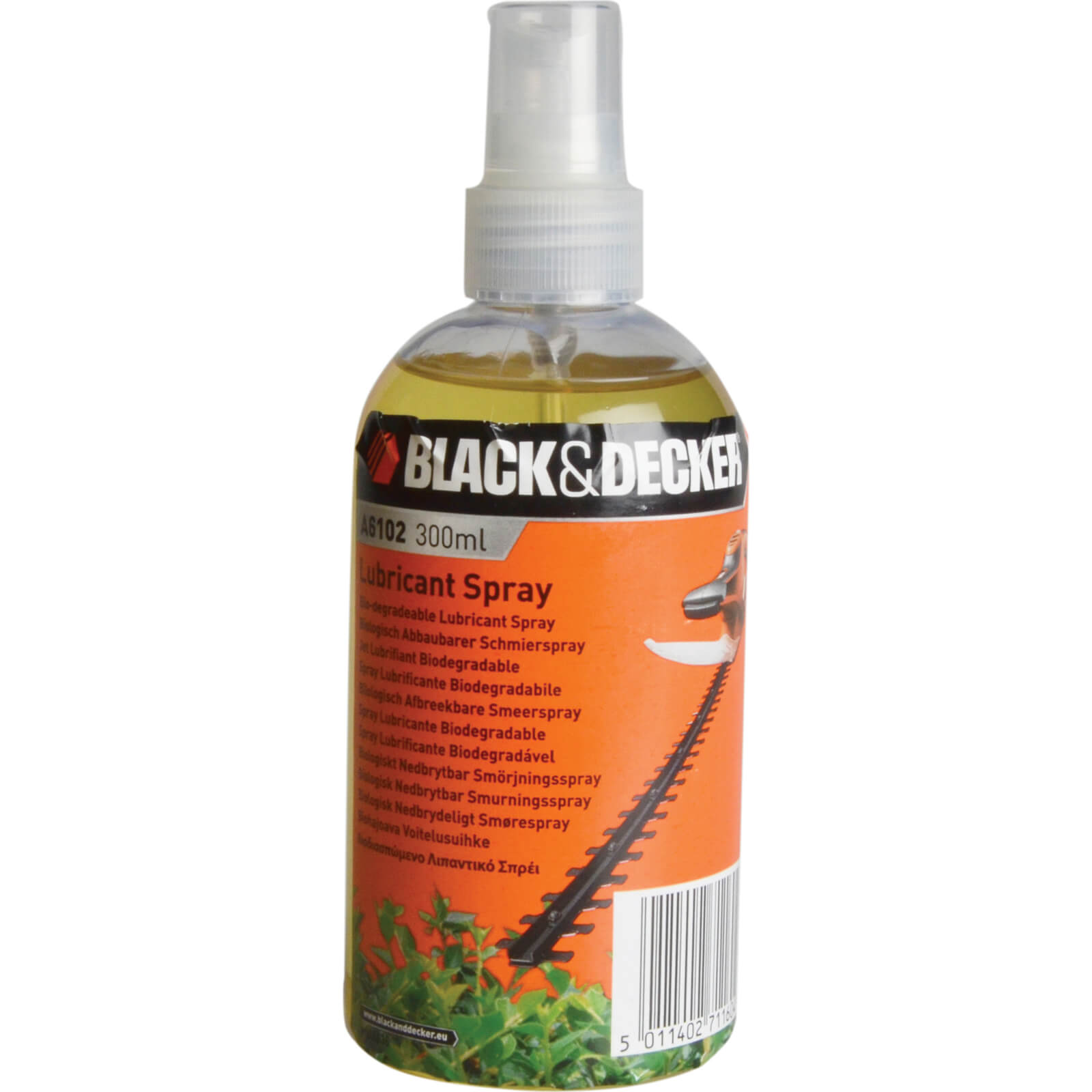 Image of Black and Decker Hedge Trimmer Oil Lubricant Spray 300ml