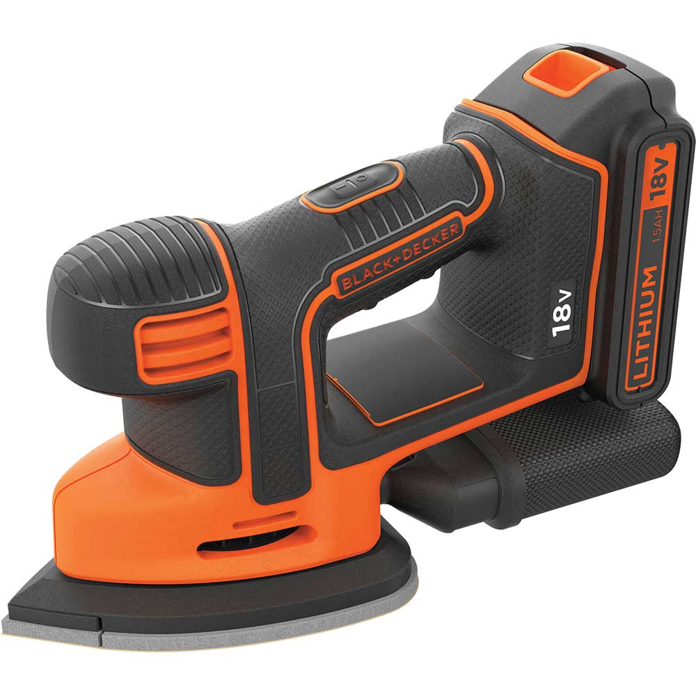 Image of Black and Decker BDCDS18 18v Cordless Mouse Sander 1 x 1.5ah Li-ion Charger No Case