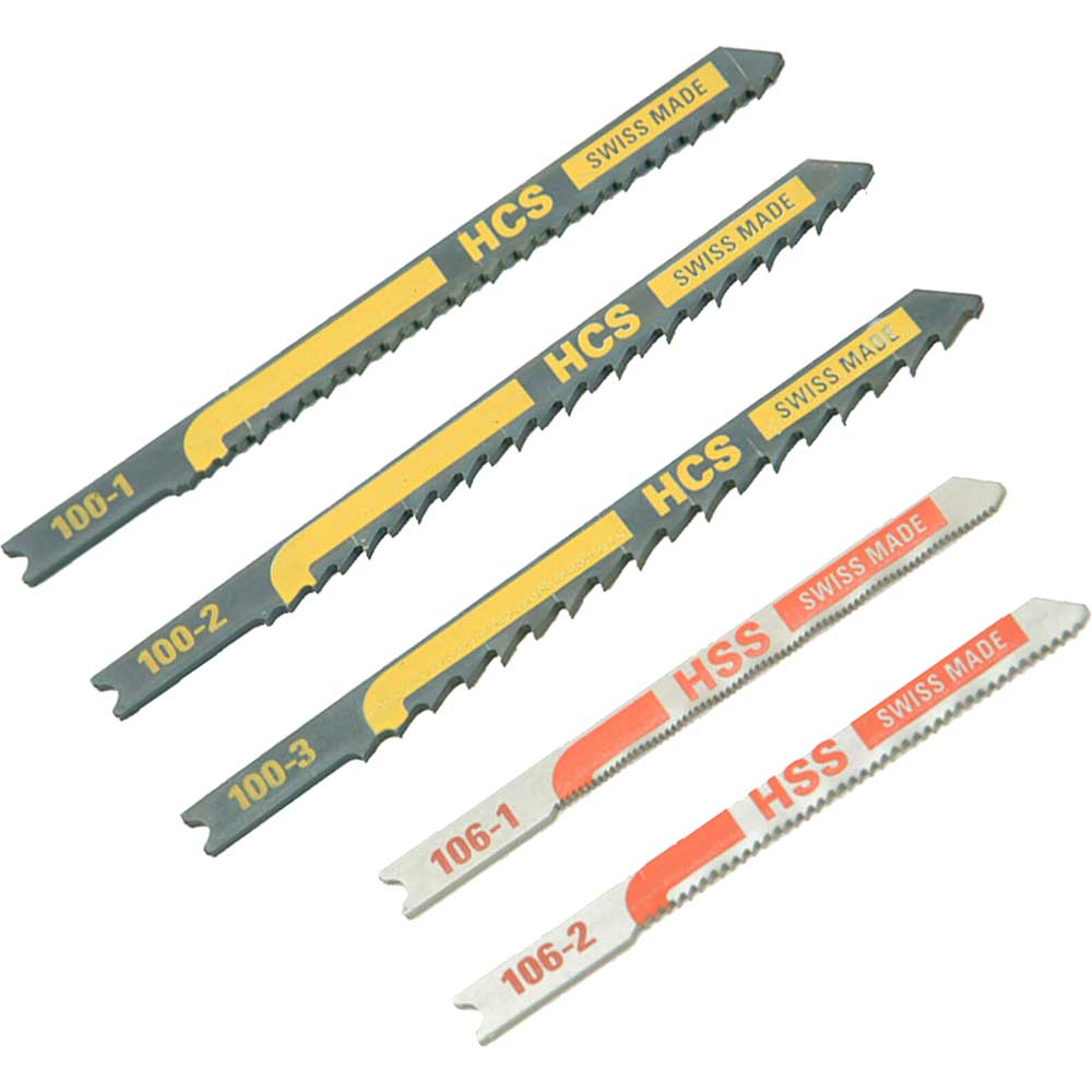Photo of Black And Decker X27040 Piranha 5 Piece Metal And Wood Hcs / Hss U Shank Jigsaw Blade Set