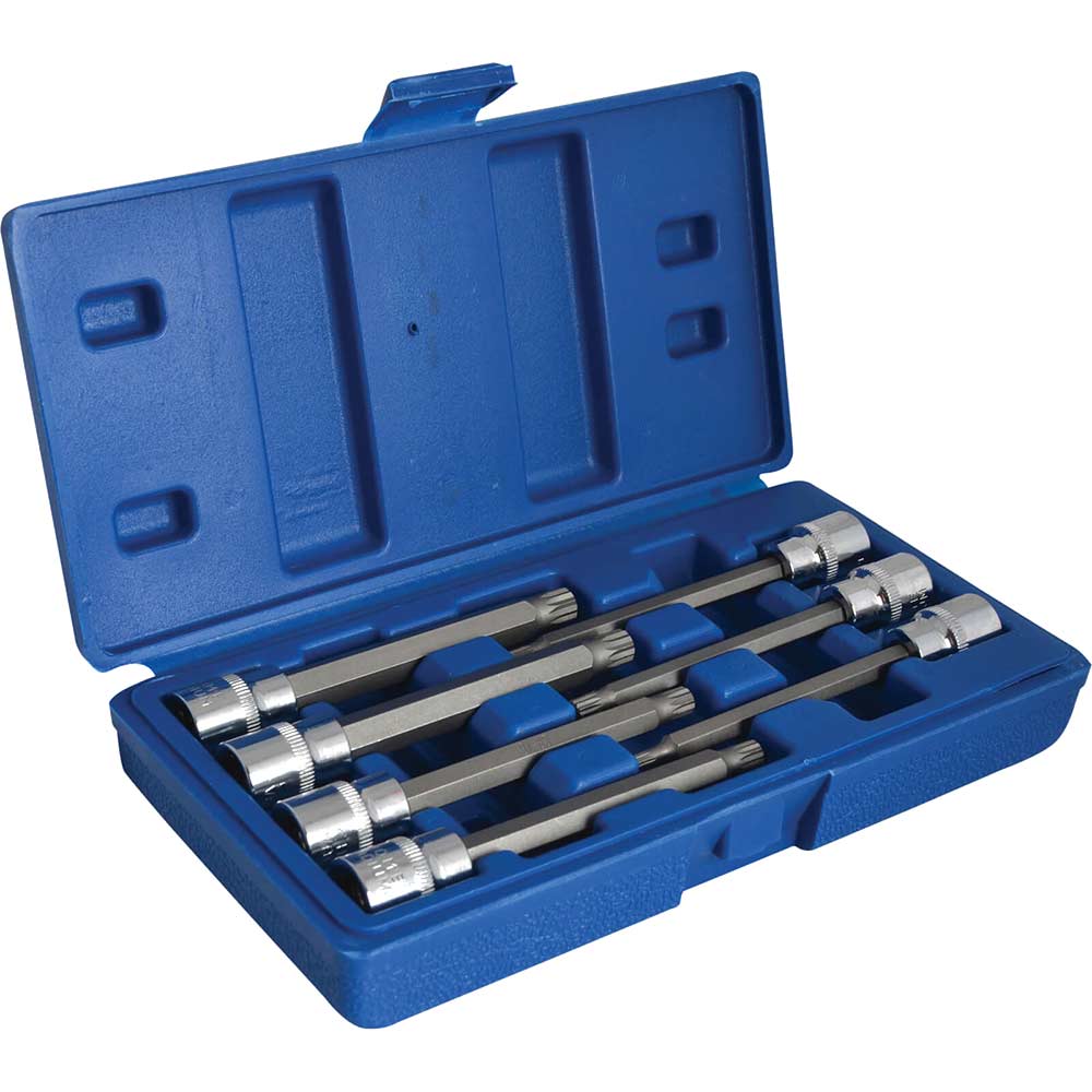 BlueSpot 52-Piece Socket Set – 1/4″ & 3/8″ Drive – Metric & Imperial – Ratchet, Extensions, Bits – Chrome Finish