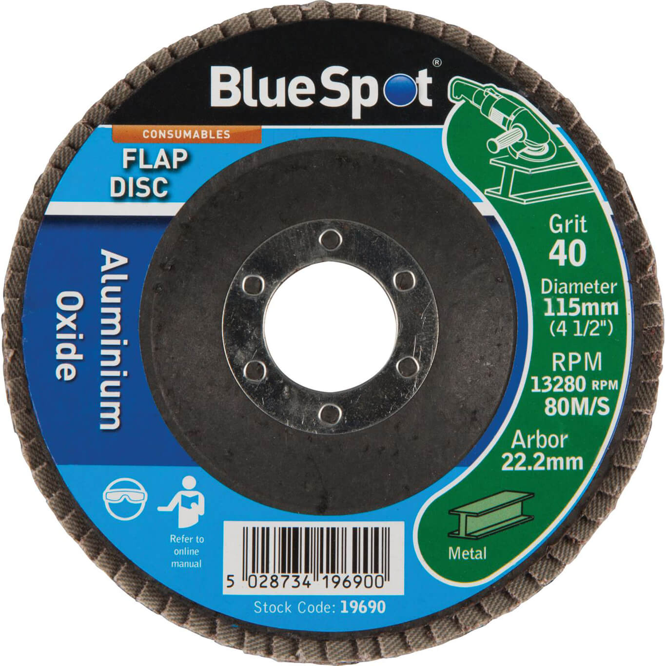 Photo of Bluespot Flap Disc 115mm 115mm 40g