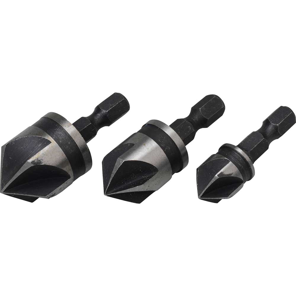 Photo of Bluespot 3 Piece Hex Shank Countersink Set