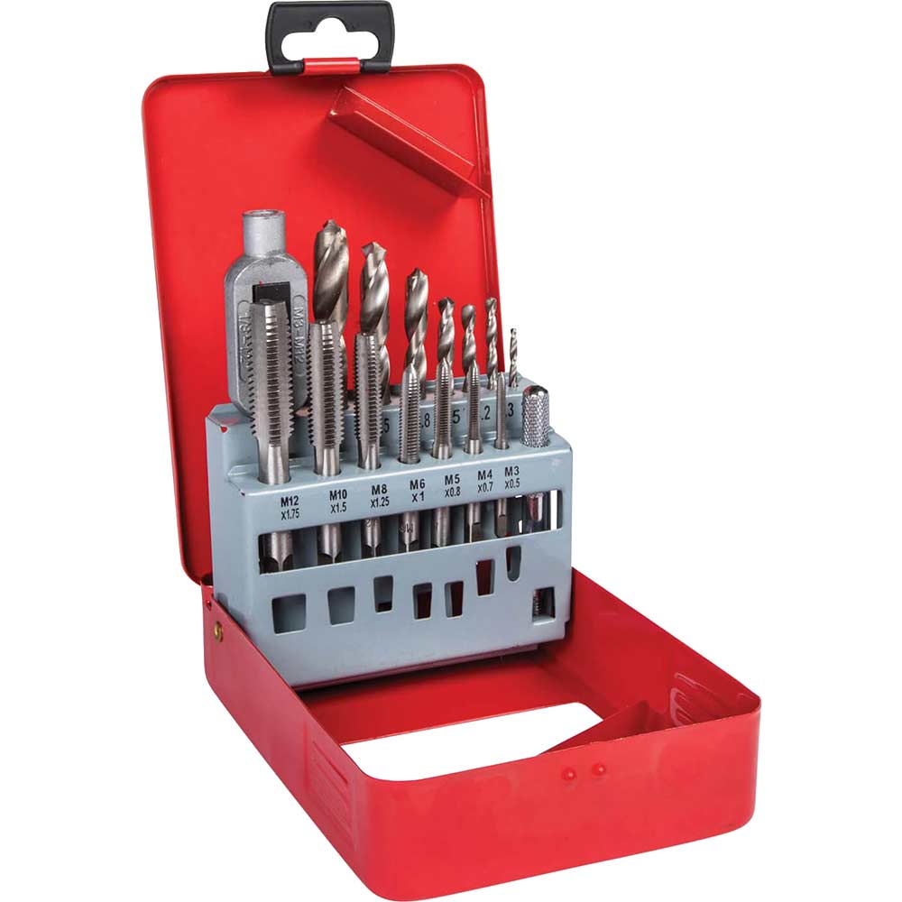 Image of BlueSpot 15 Piece Tap and Drill Bit Set Metric